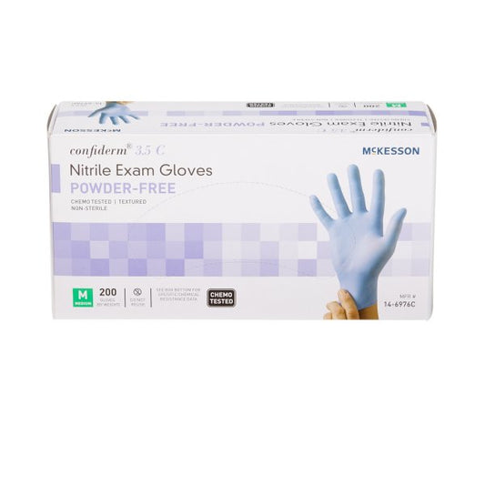 Medical Exam Gloves by McKesson™ Confiderm 3.5C Nitrile, Blue Chemo Tested - 200 Gloves
