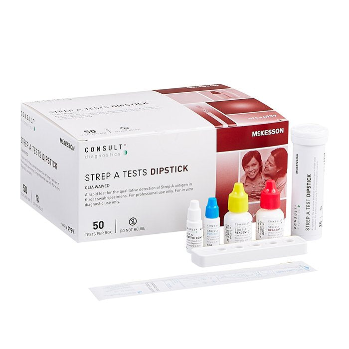 Rapid Strep A Test - Consult Strep Test 50 Pack, CLIA waived