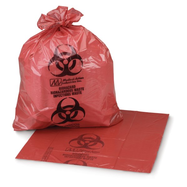 Biohazard Bag McKesson 7 to 10 gal. Red Biohazard Bag 24 X 24 Inch - Pack of 250