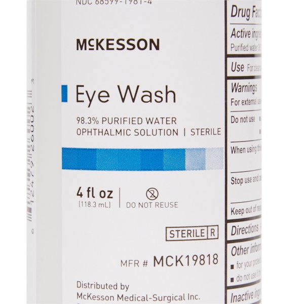 10 Pack - Eye Wash Solution: 98.3% Purified Water with Boric Acid & Sodium Chloride, 10 bottles of 4 oz. each
