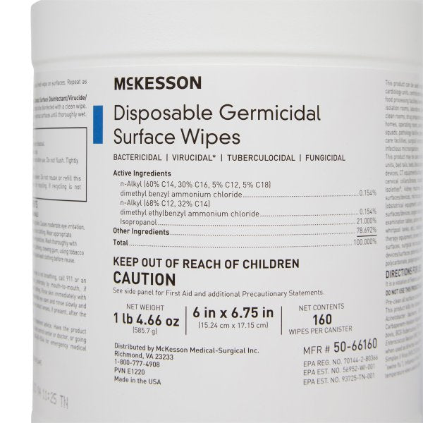 Germicidal Wipes, Surface Disinfectant Premoistened Wipes 1920 Ct