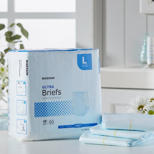 McKesson Diapers, Ultra Briefs, Large, 72 Pack