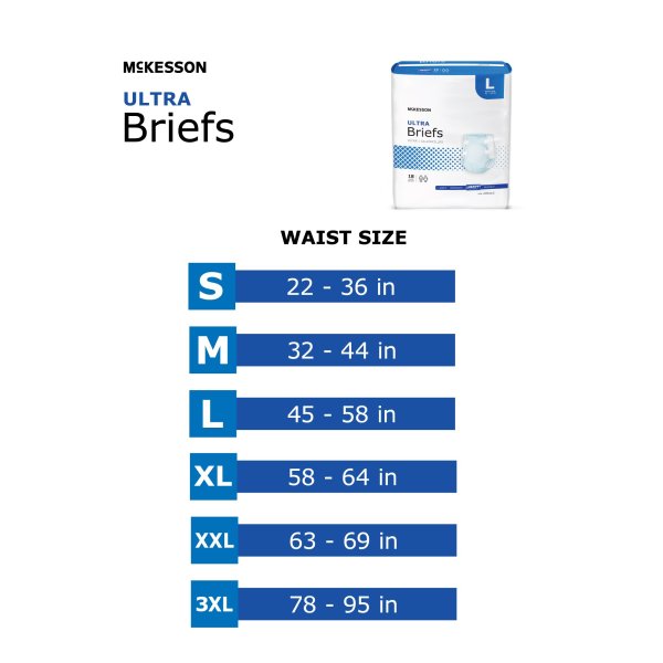 McKesson Diapers, Ultra Briefs, Large, 72 Pack