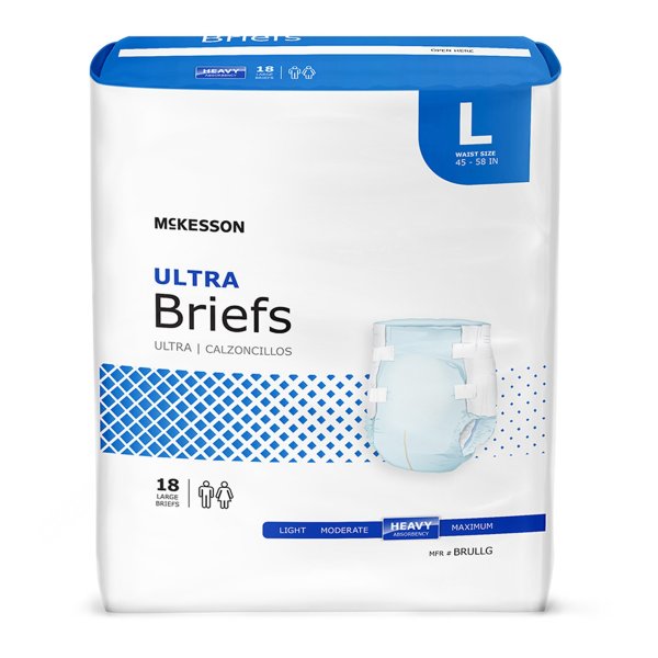 McKesson Diapers, Ultra Briefs, Large, 72 Pack