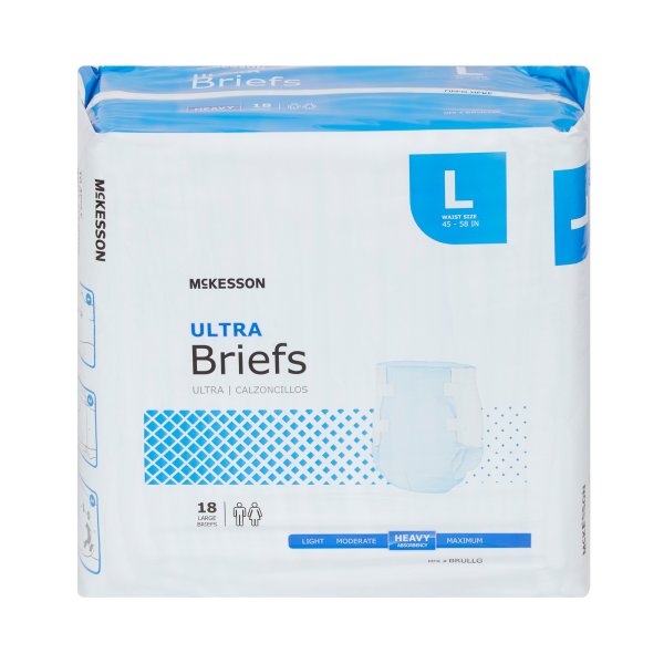 McKesson Diapers, Ultra Briefs, Large, 72 Pack