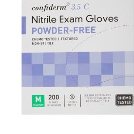 Medical Nitrile Exam Gloves by McKesson™ Confiderm 3.5C, Blue Chemo Tested - 200 Gloves