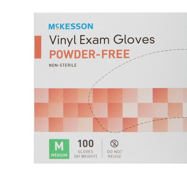 Exam Glove McKesson Vinyl Standard Cuff Length Smooth Clear - 1000 Count