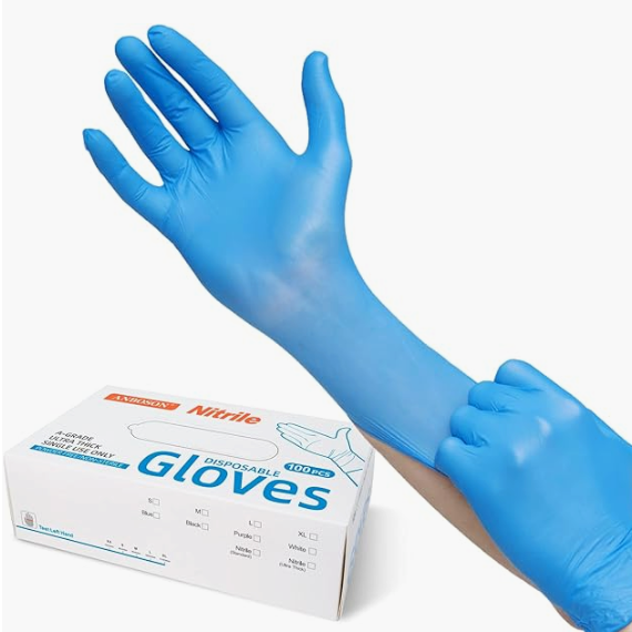 Nitrile Exam Gloves, Latex Free, Disposable Medical Gloves - 100 pairs