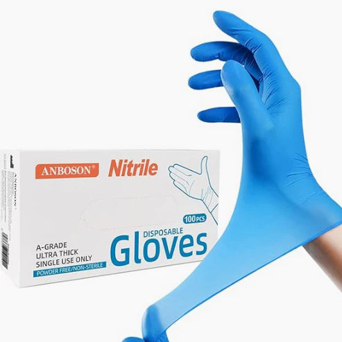 Nitrile Exam Gloves, Powder/Latex Free, Disposable Medical Gloves - 1000 pairs (10 boxes of 100 pairs each)