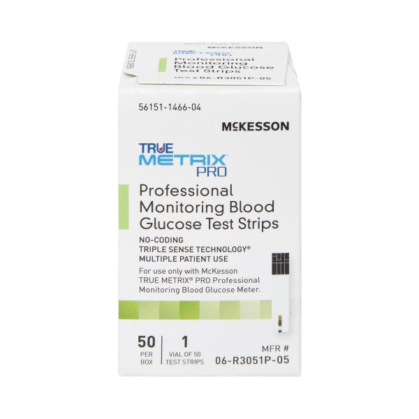 Blood Glucose Test Strips McKesson TRUE METRIX Pro - Case of 1200